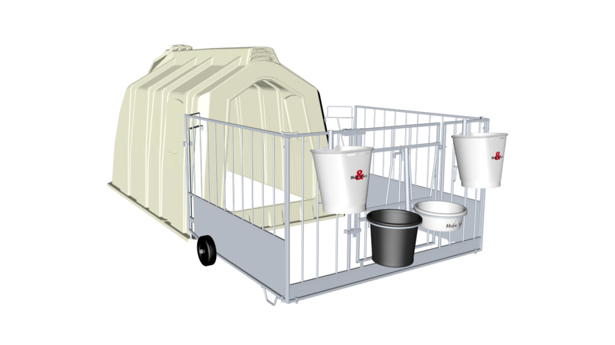 Будинок для телят TwinHutch з FlexyFence Eco